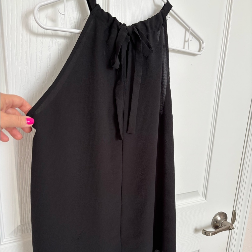 Poly Black Halter Top